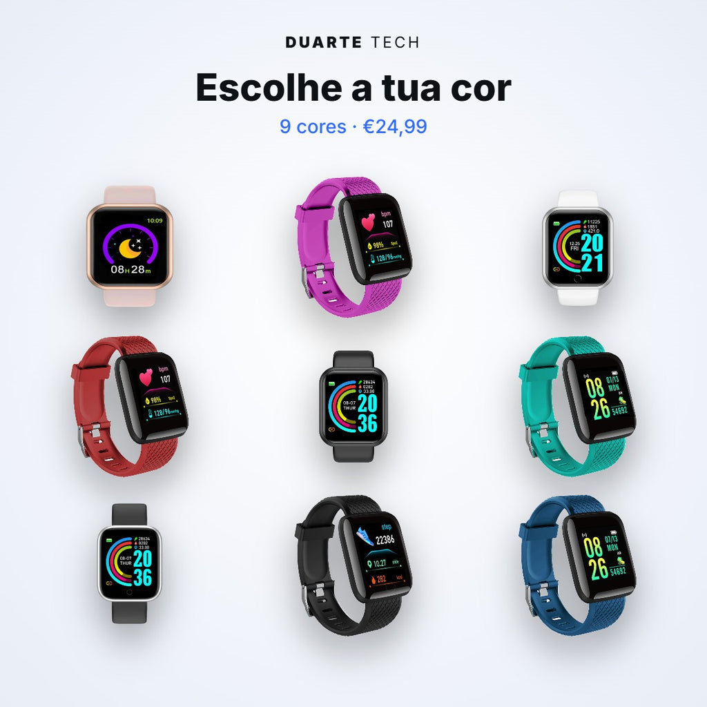 Smartwatch Active — Fitness, Notificações e Música