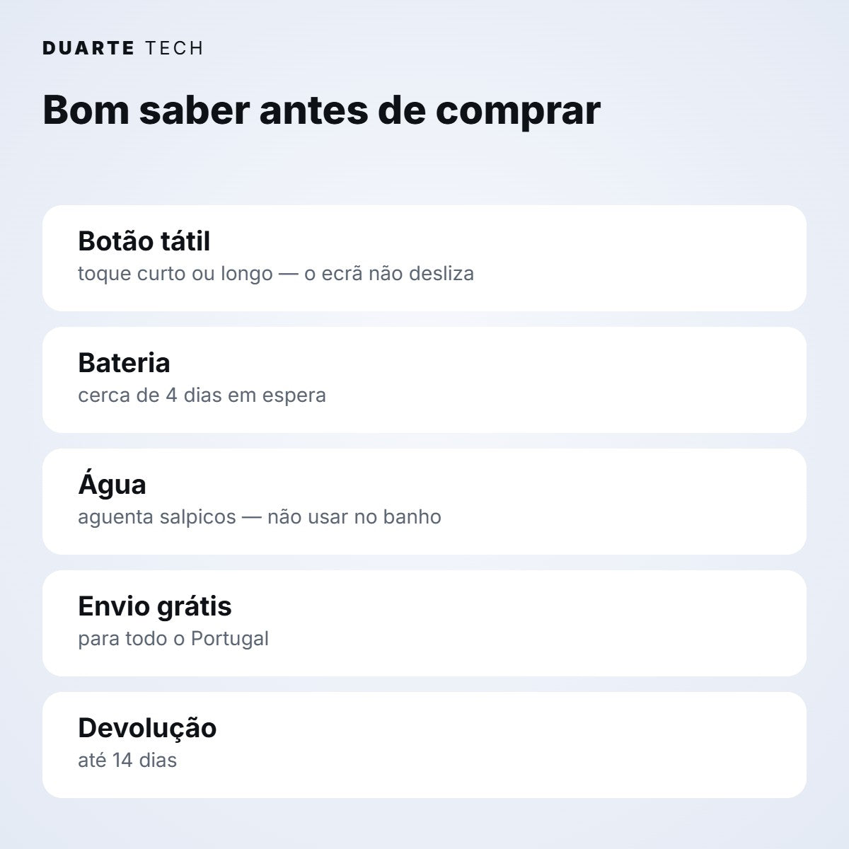 Smartwatch Active — Fitness, Notificações e Música